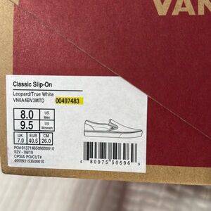 Vans leopard classic slip on